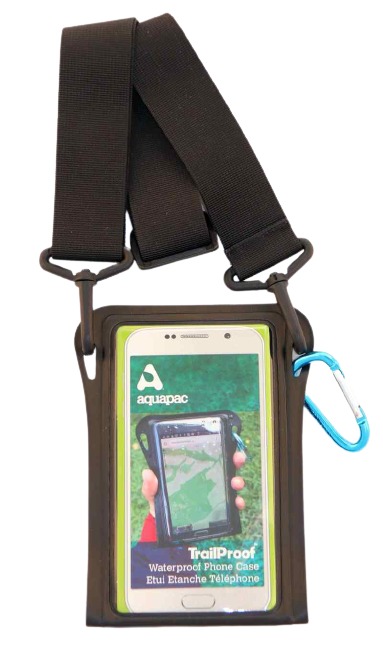 Multipurpose Case, Trailproof Phone Case, waterproof, small, black, with black shoulderstrap