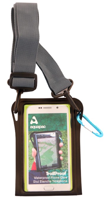 Multipurpose Case, Trailproof Phone Case, waterproof, small, black, with grey shoulderstrap