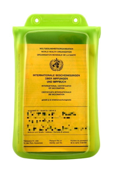 DiCAPac Vaccination Card medium waterproof, Green