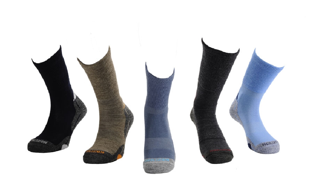 Merino Lining technische Outdoor Socken, 2er-Pack